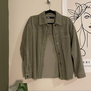Zara Green Corduroy Over Jacket